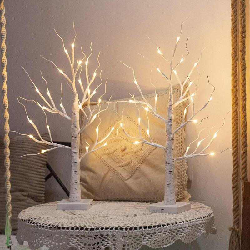 2pc White Birch Tree Set