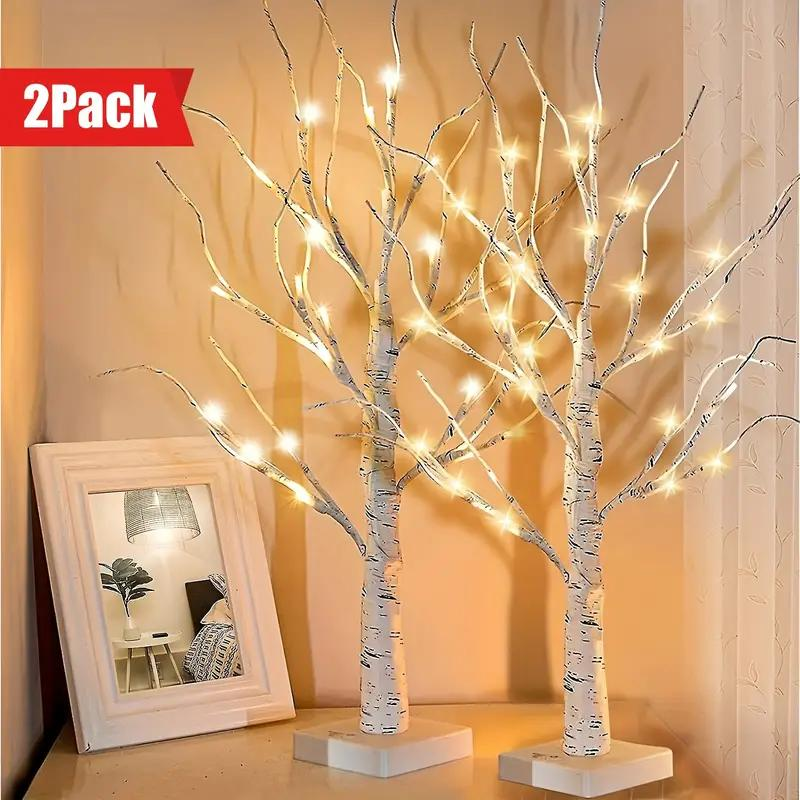 2pc White Birch Tree Set