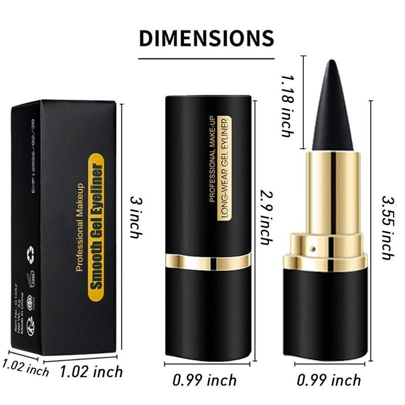 2Pcs Black Gel Eyeliner Pencil Set