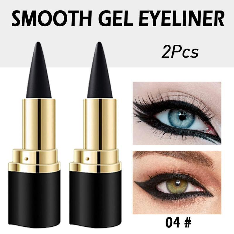 2Pcs Black Gel Eyeliner Pencil Set